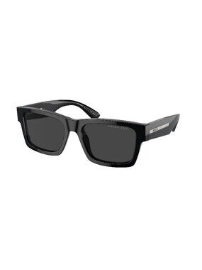 New Prada Men's Sunglasses Black Square Lens Acetate Frame PR 25ZS 1AB08G 53